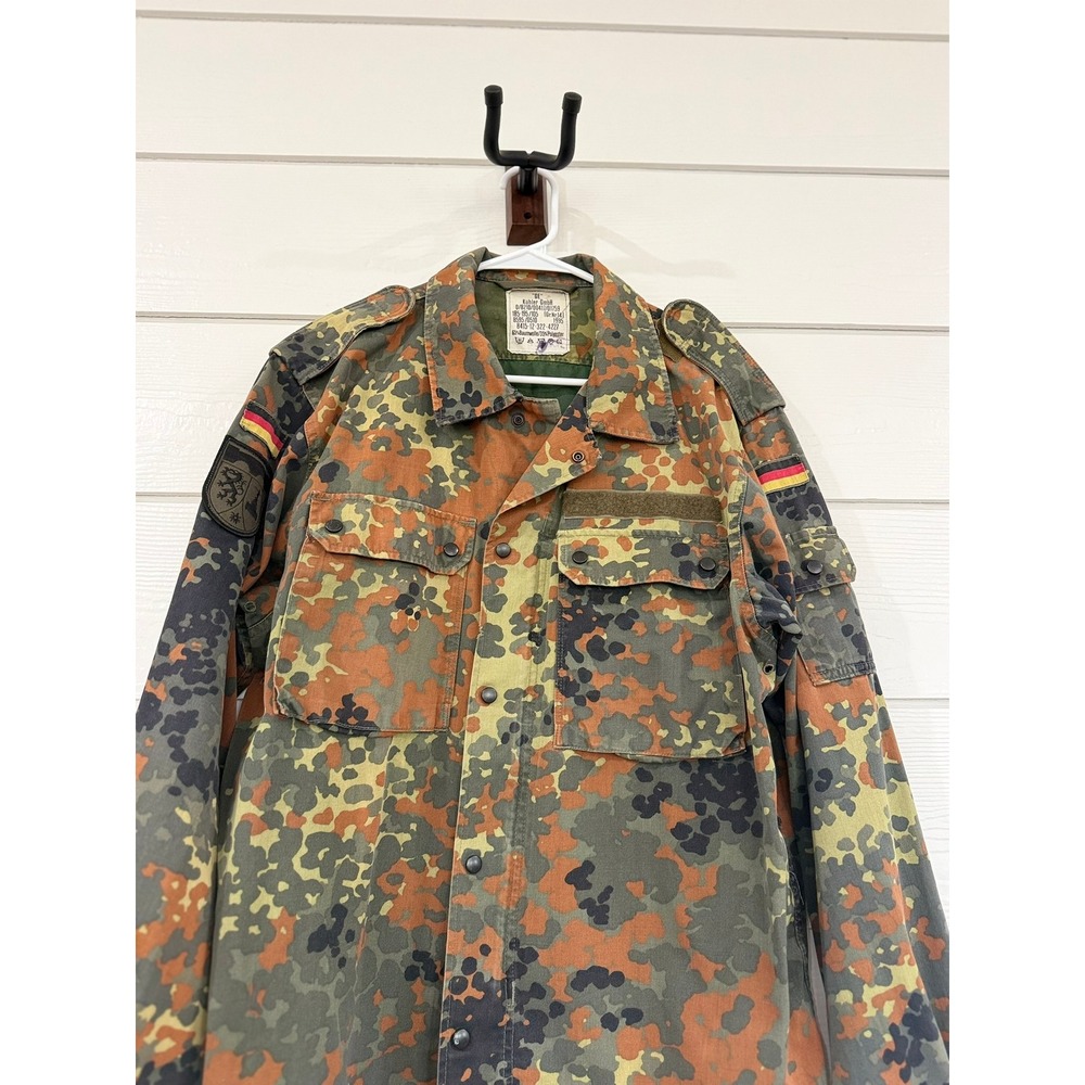 B- 65- Vintage 1995 German Military Flecktarn Camo Field Jacket Kohler GmbH Gr.